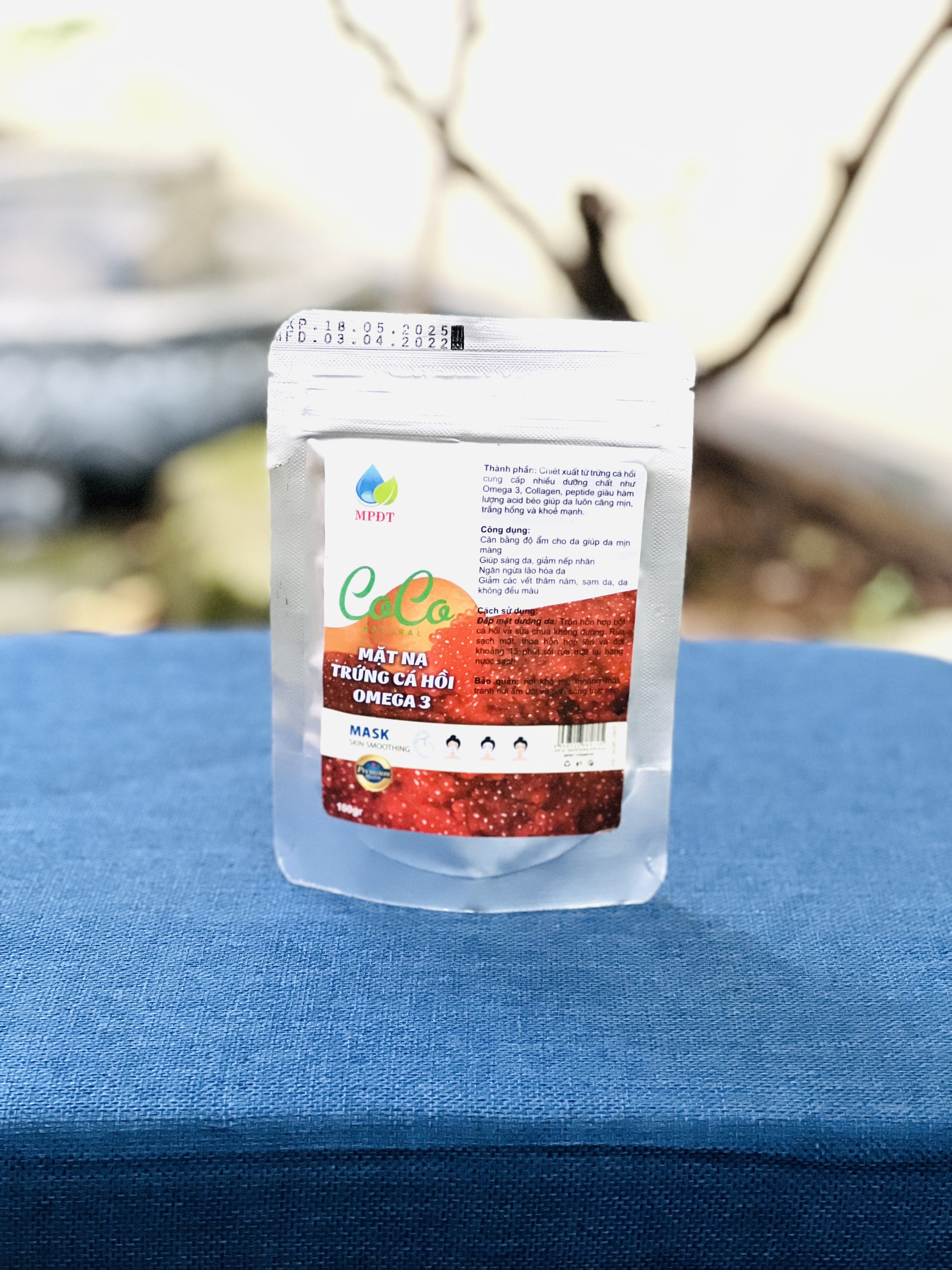 Mặt Nạ Trứng Cá Hồi Omega3, phục hồi da hư tổn, giảm lão hóa da, giúp da căng bóng mịn màng, mask dưỡng da