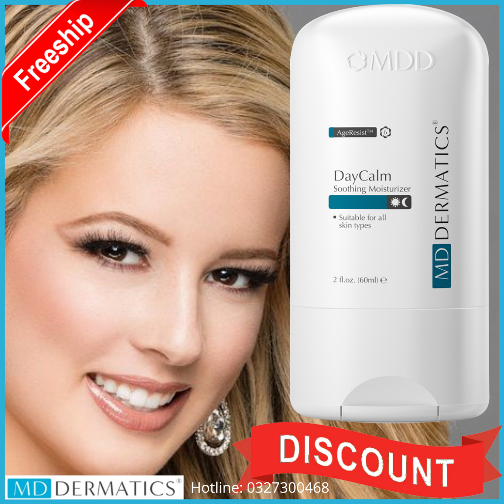 DayCalm Soothing Moisturizer Kem Dưỡng Ẩm Dịu Nhẹ bảo vệ da bằng cách giữ ẩm và nước, làm lành vết thương, tăng sản xuất collagen và elastin. Mỹ phẩm MD Dermatics chính hãng phân phối bởi MDD Vietnam - Hsd mới 2026. Cam kết đổi trả sau 7 ngày