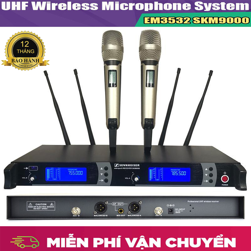 [HCM][SALE 50%] Dàn KARAOKE Gia Đình Hay Nhất  Micro Không Dây Shennheiser SKM 9000 – 4 Râu Micro Karaoke Không Dây Thiết Bị Mang Lại Âm Thanh Sáng Rõ Trung Thực Và Độ Chuyên Nghiệp Cao Sóng Cực Mạnh BH 12 THÁNG