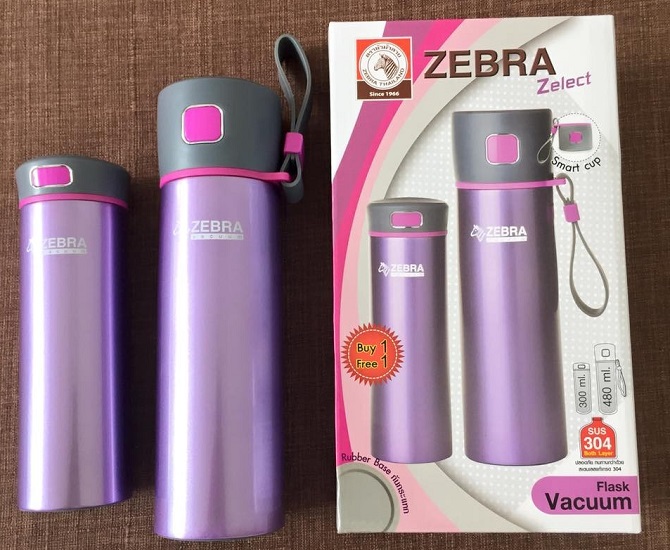 Bộ 2 bình giữ nhiệt inox 304 zebra flask - 184165