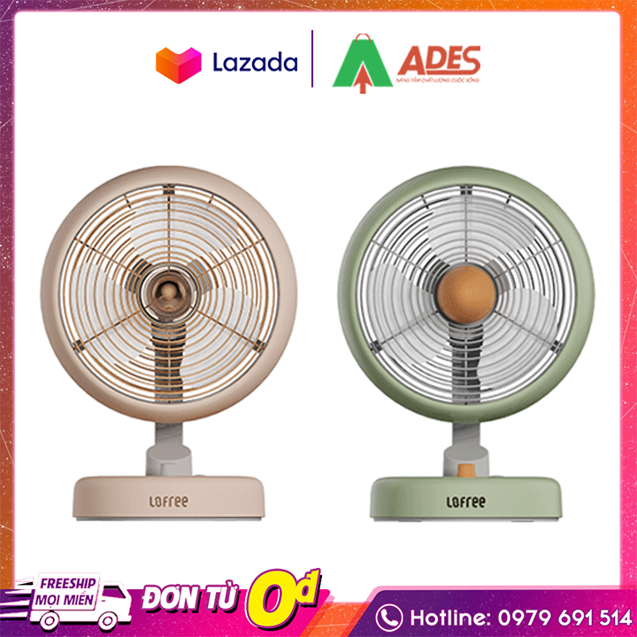 Quạt Mini Kiểu Dáng Cổ Điển Lofree - Hàng Chính Hãng - Làm Mát Thoáng, Tô Điểm Không Gian Làm Việc