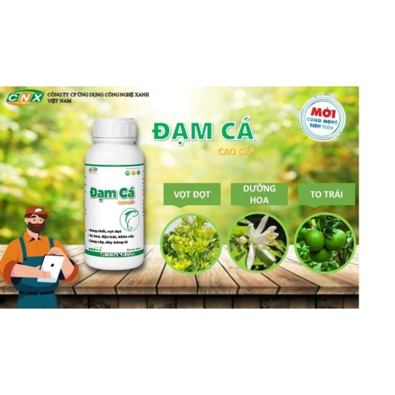 Phan bón Đạm cá cao cấp vọt đọt cực nhanh, Bung chồi cực mạnh 500ml