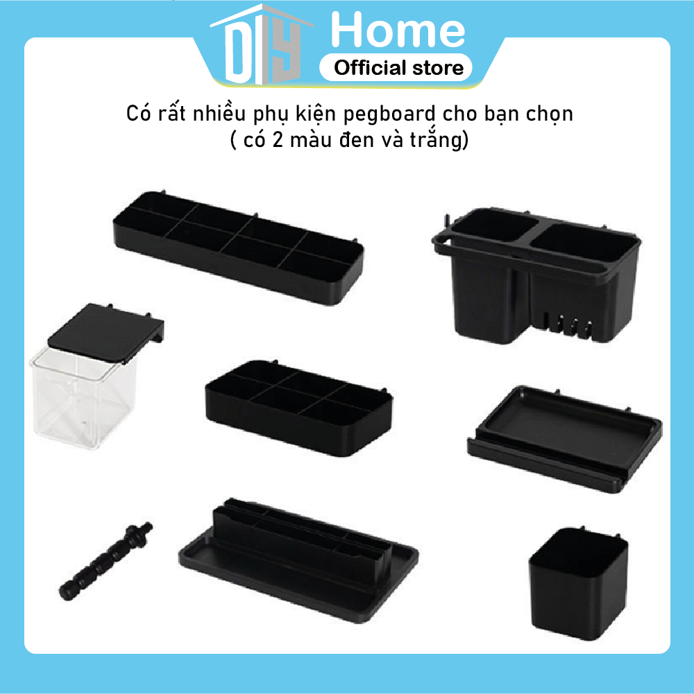 Pegboard để bàn Phụ kiện chứa đồ treo lên bảng pegboard tối ưu không gian