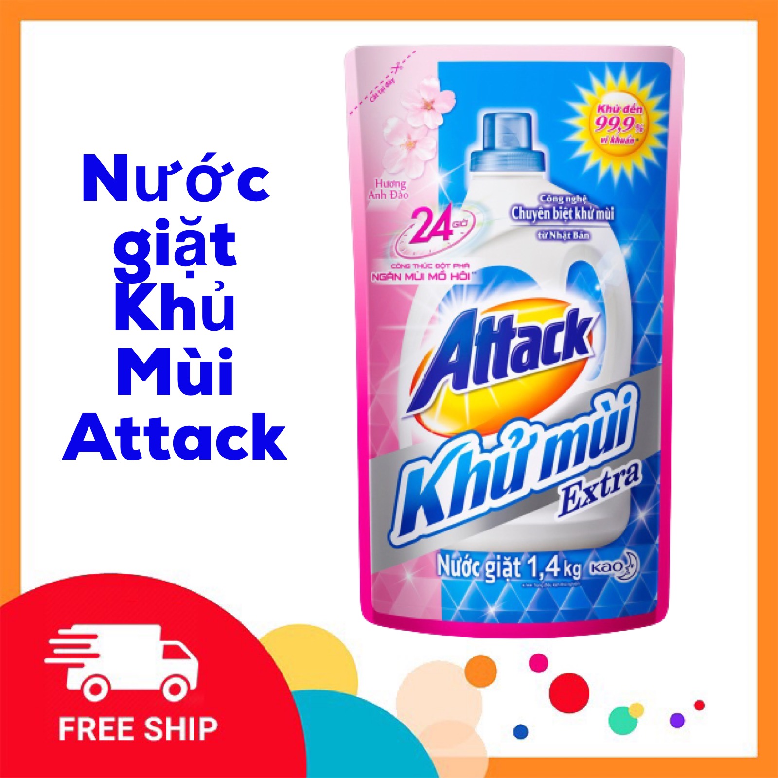 [GIÁ SỈ] Nước giặt khử mùi Attack số 1 Nhật Bản trọng lượng 1.4L - OANH VŨ