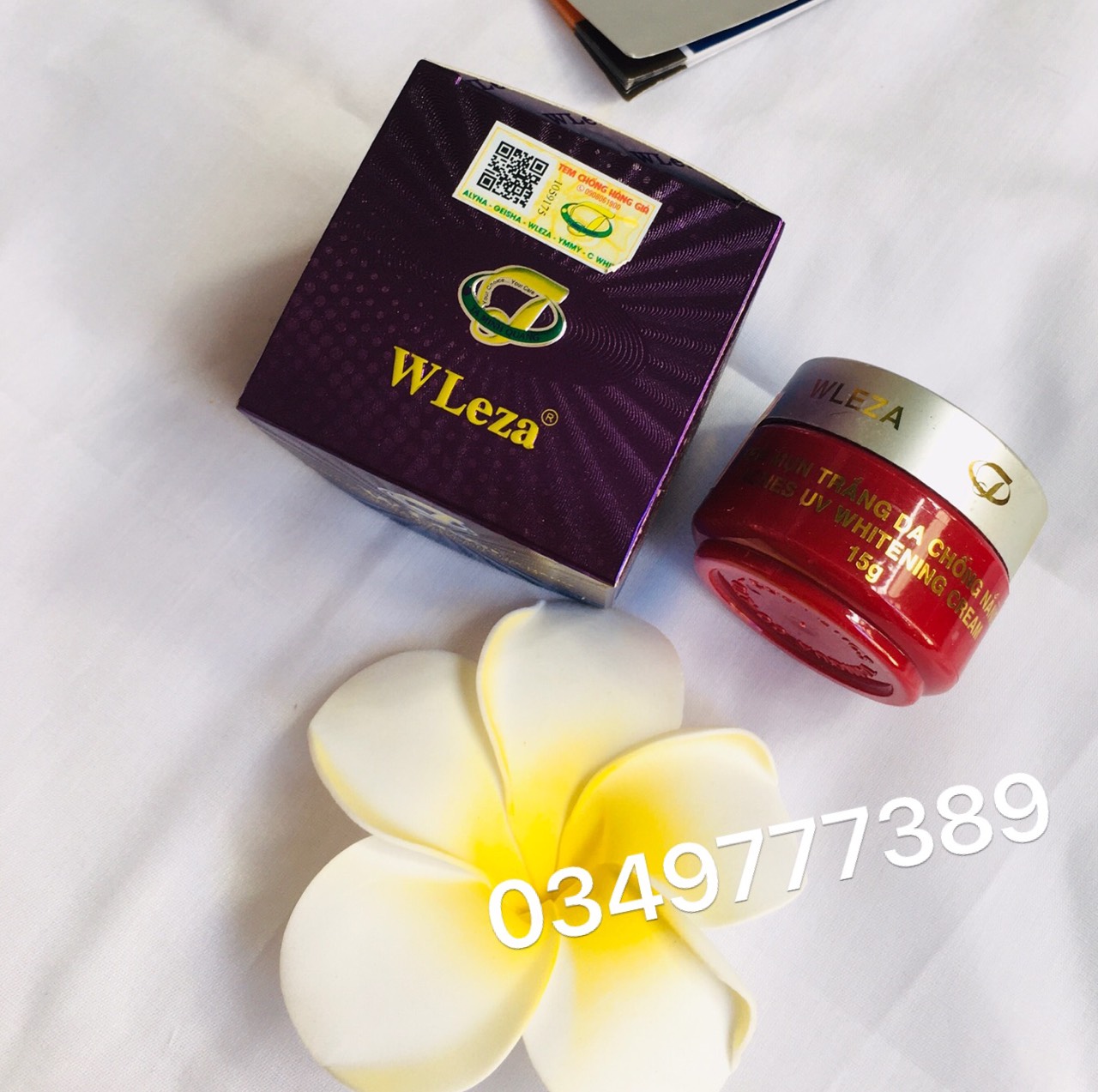 Kem ngừa mụn trắng da chống nắng WLeza 15g