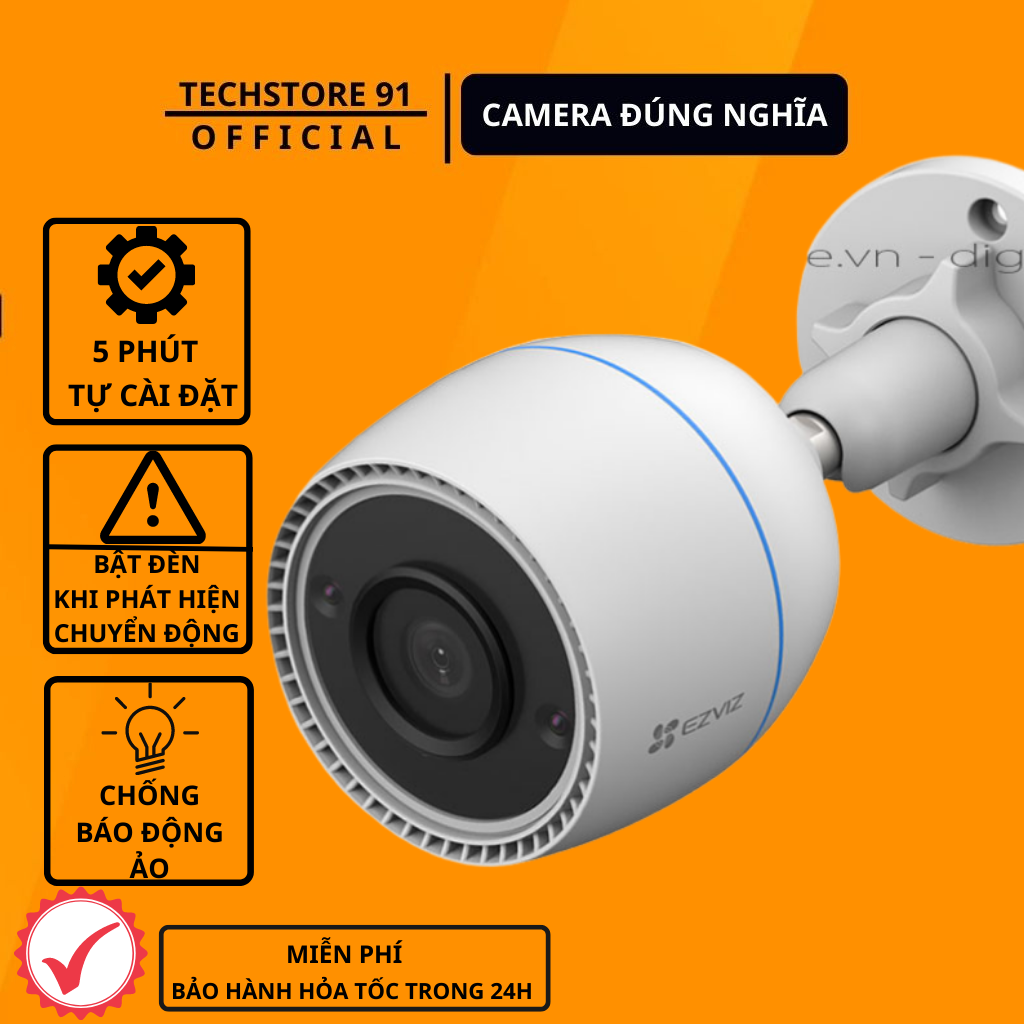 Camera wifi ezviz C3TN gắn ngoài trời, báo động về điện thoại ,có màu ban đêm TECHSTORE91