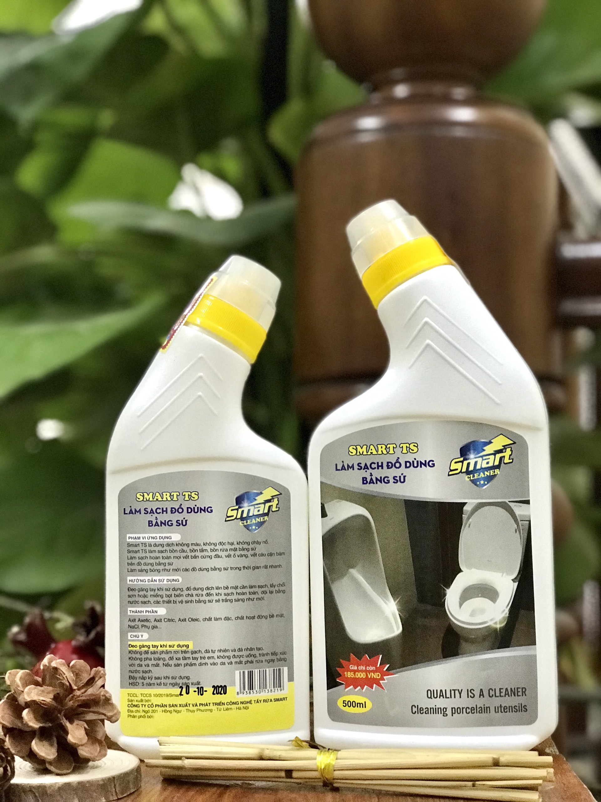 Smart ts chai 500ml - siêu tẩy trắng đồ dùng bằng sứ