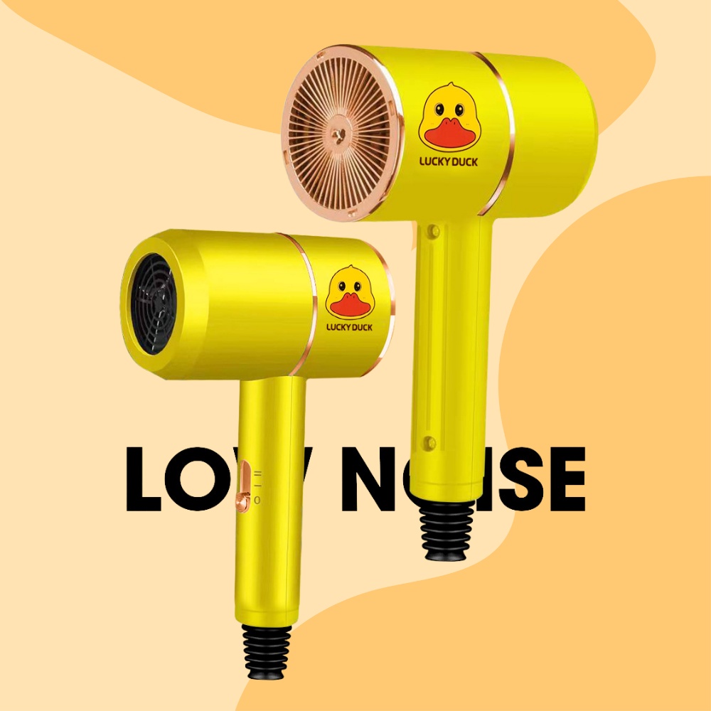 Máy sấy tóc mini con vịt vàng tặng kèm đầu sấy công xuất 1200w 2 chức năng _chishop