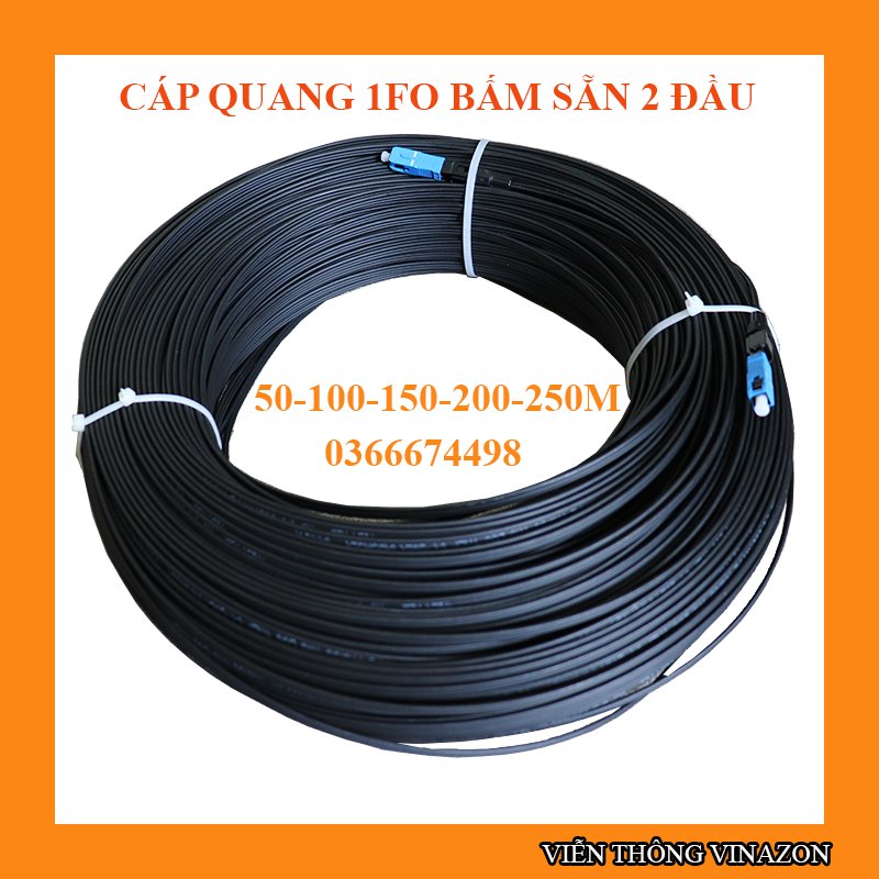 200m cáp quang 1fo bọc chặt có sợi gia cường