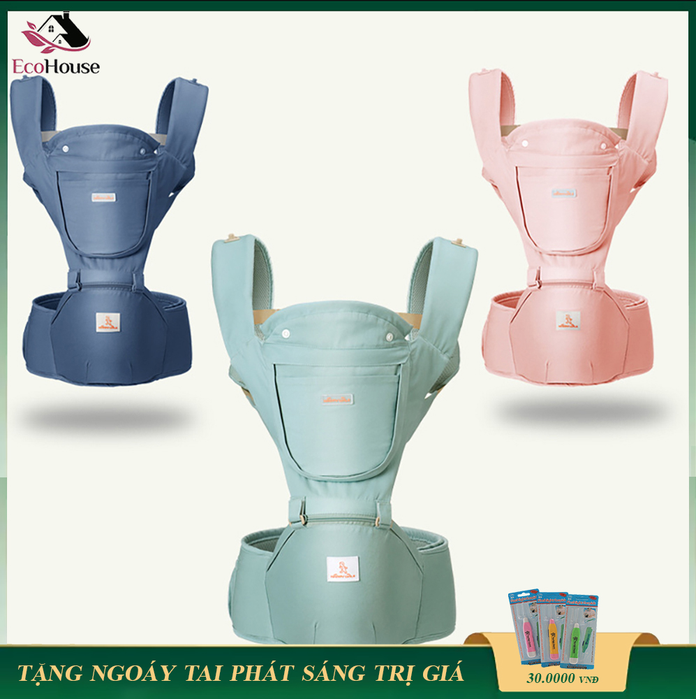 Địu em bé HAPPY WALK có bệ ngồi, ngăn chứa đồ, siêu thoáng khí, chắc chắn, an toàn, đai địu ngồi đa năng 12 tư thế cho bé, bảo hành 6 tháng, lỗi đổi mới trong 7 ngày đầu nhận hàng