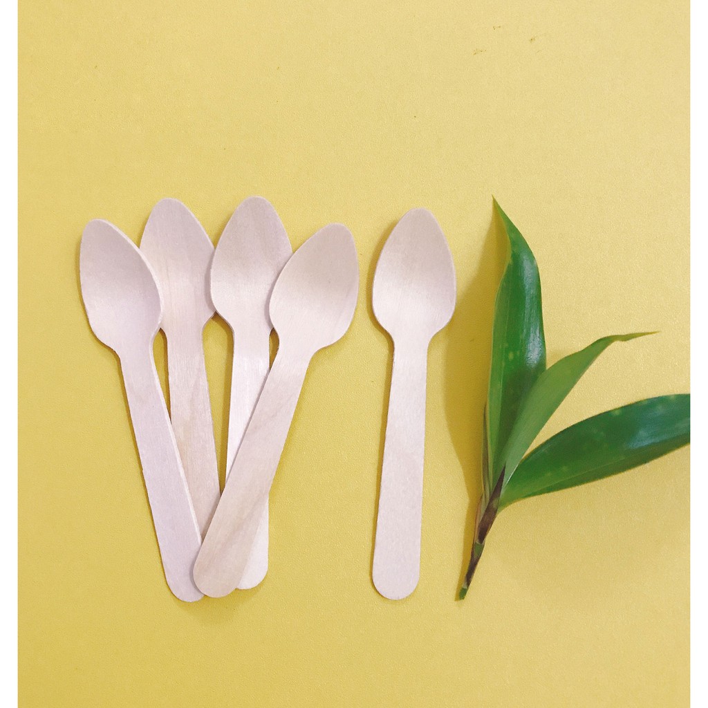 10 muỗng gỗ 10.5cm | muỗng gỗ ăn kem | muỗng gỗ dùng 1 lần | muỗng gỗ mini | thìa gỗ nhỏ | thìa gỗ dùng 1 lần