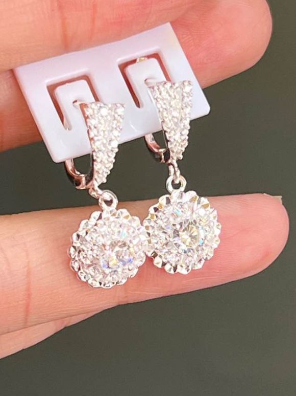 Bông tai bạc 925 đính đá cz