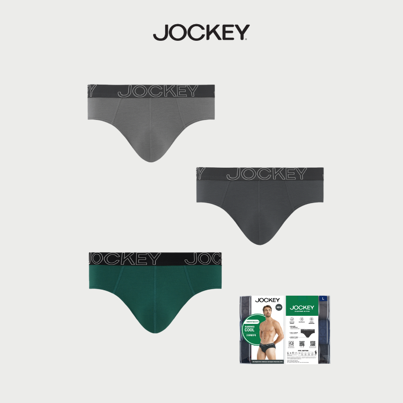 [Hàng mới về] Combo 3 Quần lót Nam Brief Jockey chất liệu Bamboo - J4017