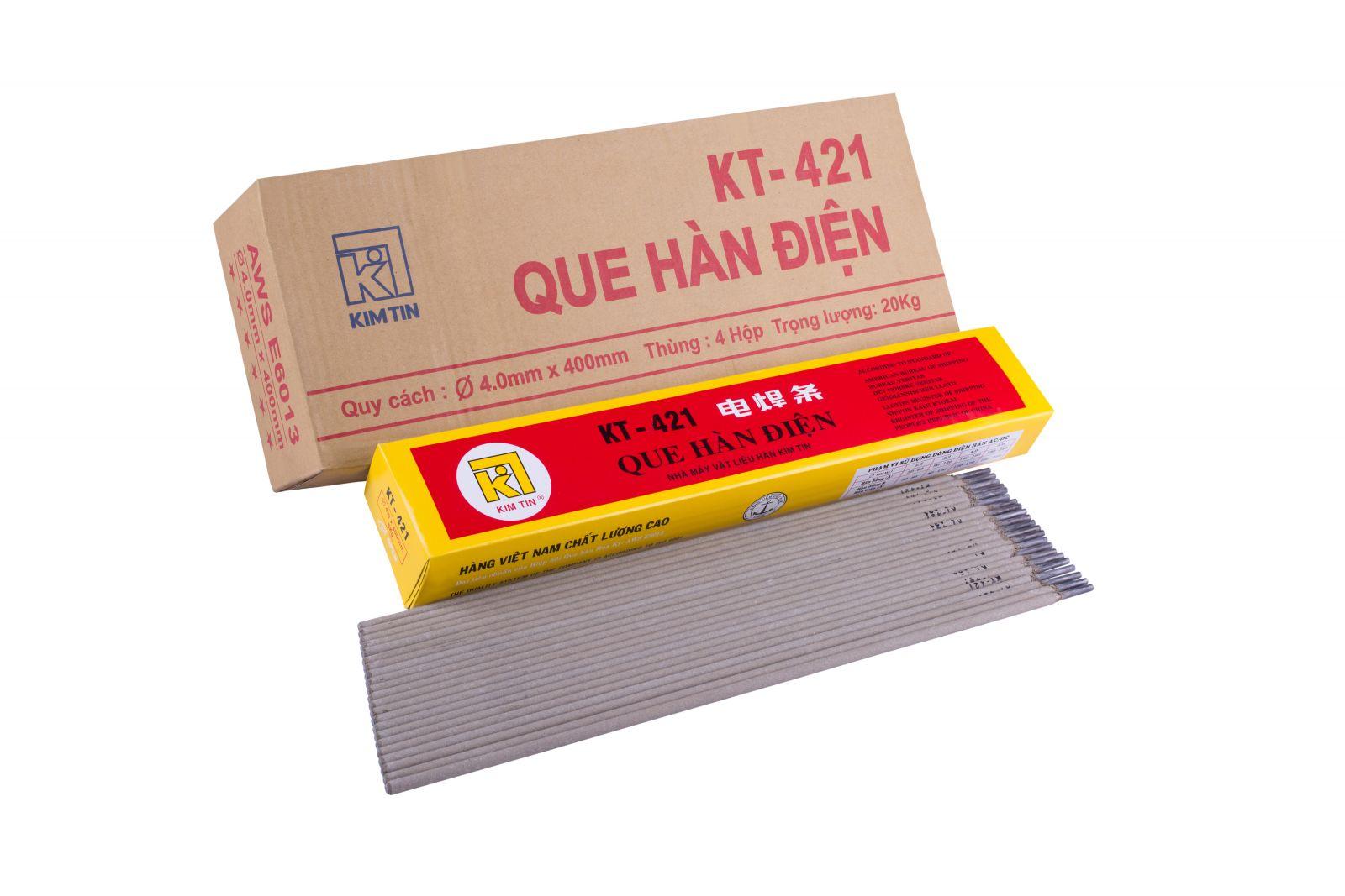 Que hàn thường (sắt) Kim Tín KT-421 (2.5mm) - Hộp 2.5kg [Gian hàng uy tín]