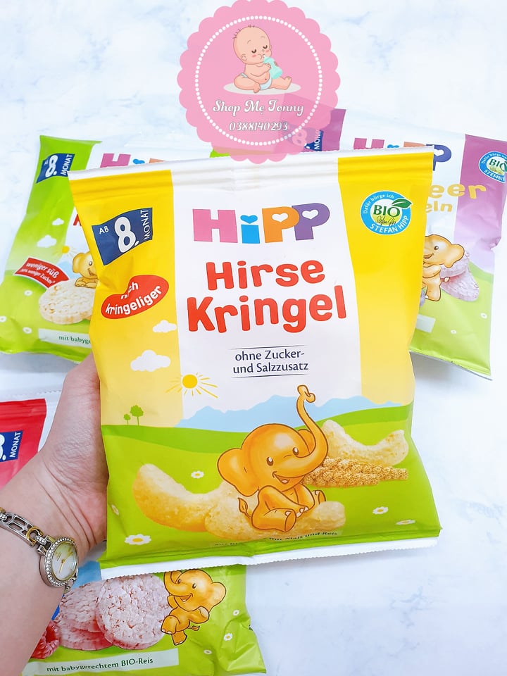 Bánh Gạo Hipp Hàng Đức cho bé ăn dặm từ 8 tháng tuổi Vị BÁNH GẠO (DATE 3/2021)