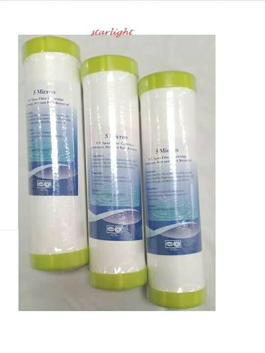 Bộ 3 lõi lọc nước số 1 RO 5micron dài 25cm dành cho các loại máy lọc nước Kangaro, Karofi, Sunhouse, Goldsun, Tân Á, Aqua... -MH
