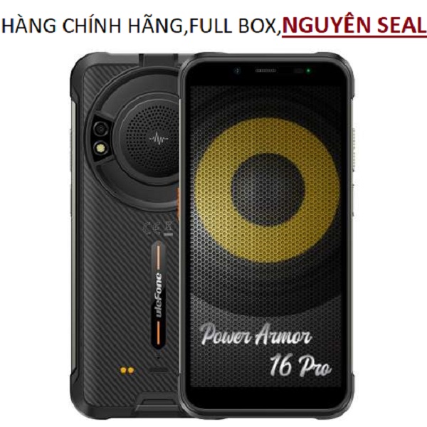 Điện thoại ulefone armor 16 pro (chống sốc, chống nước,pin khủng 9600mah , màn hình 5,93 inch , loa âm lượng lớn ,ram 4gb,rom 64gb,android 12, nfc)