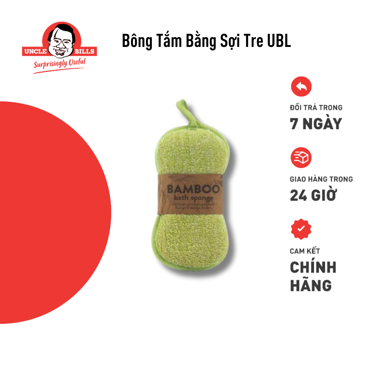 Bông tắm bằng sợi tre uncle bills ag1771