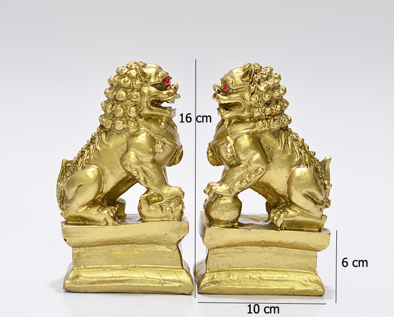 [HCM]Tượng kỳ lân bằng đá nguyên cặp màu đồng đứng