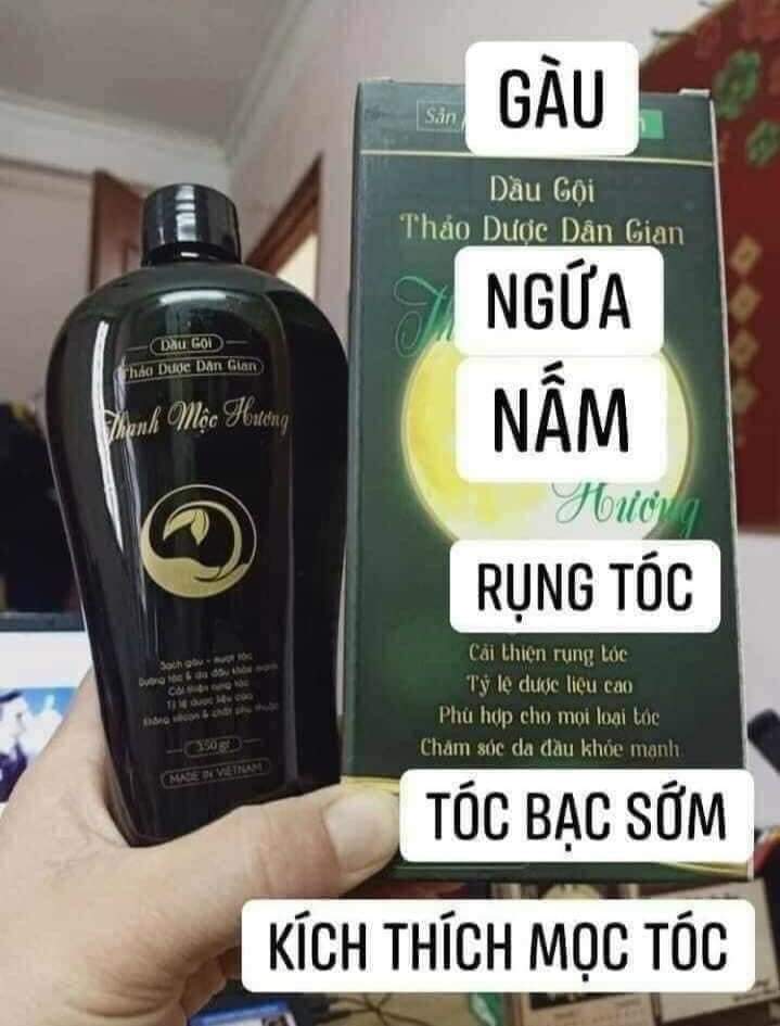Dầu gội thảo mộc Thanh Mộc Hương giảm rụng tóc và nấm da đầu 350ml Mẫu Mới