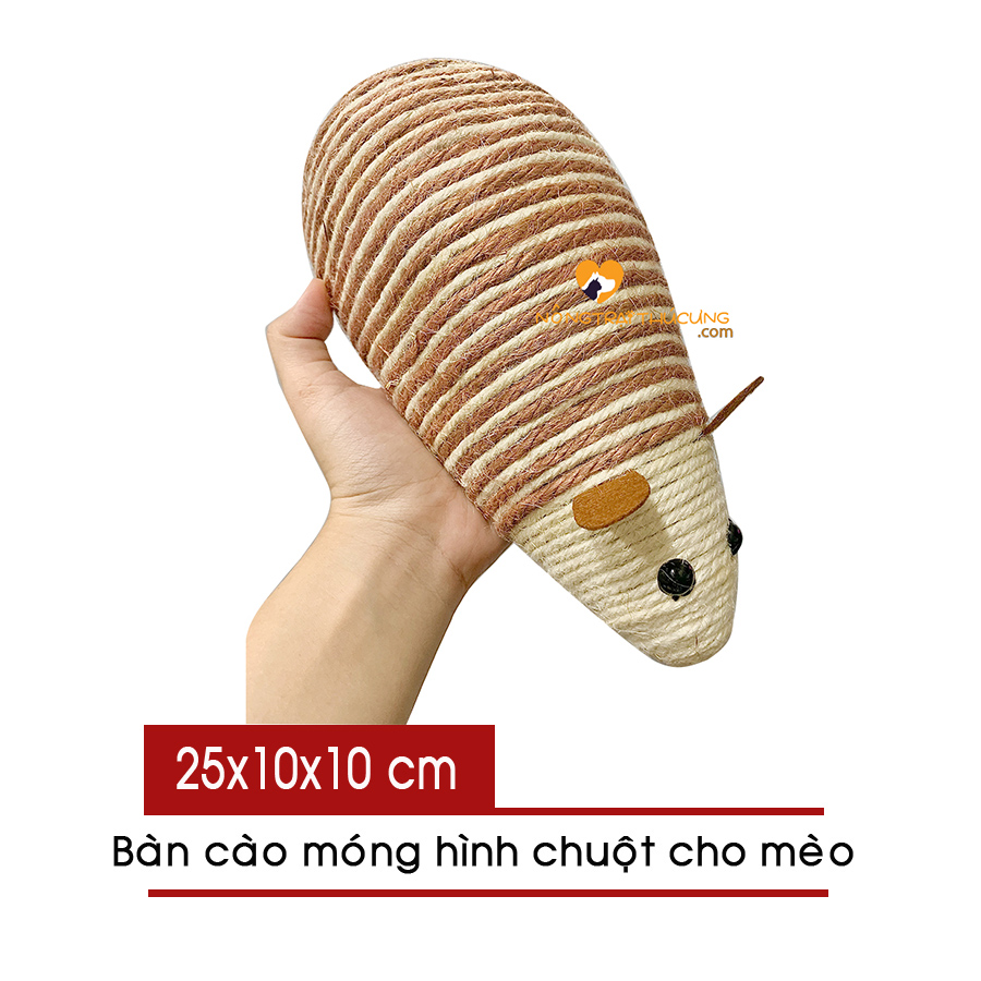 Bàn cào móng cho mèo hình con chuột 25cm - [Nông Trại Thú Cưng]