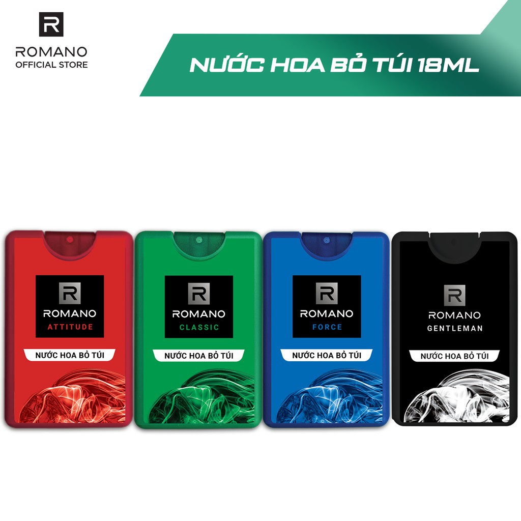[GIFT] Nước hoa bỏ túi Romano 18ml (giao mùi ngẫu nhiên)