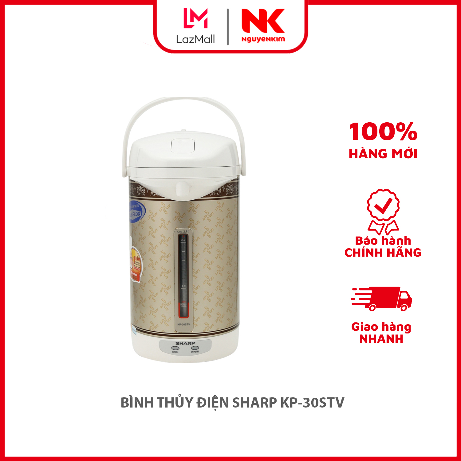 Bình thủy điện sharp 2.9 lít kp-30stv