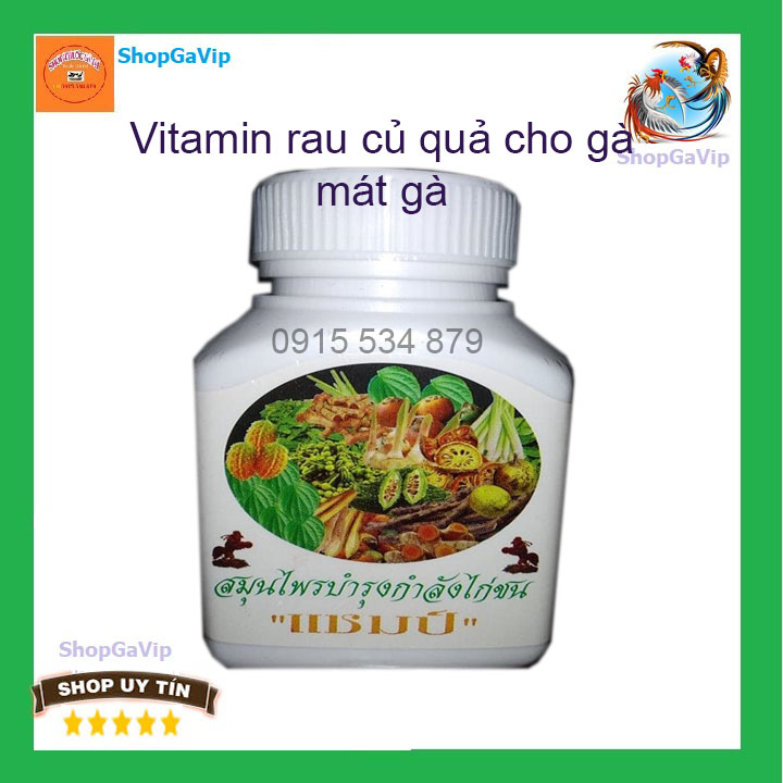 Vitamin rau củ quả cho gà đá mát khỏe