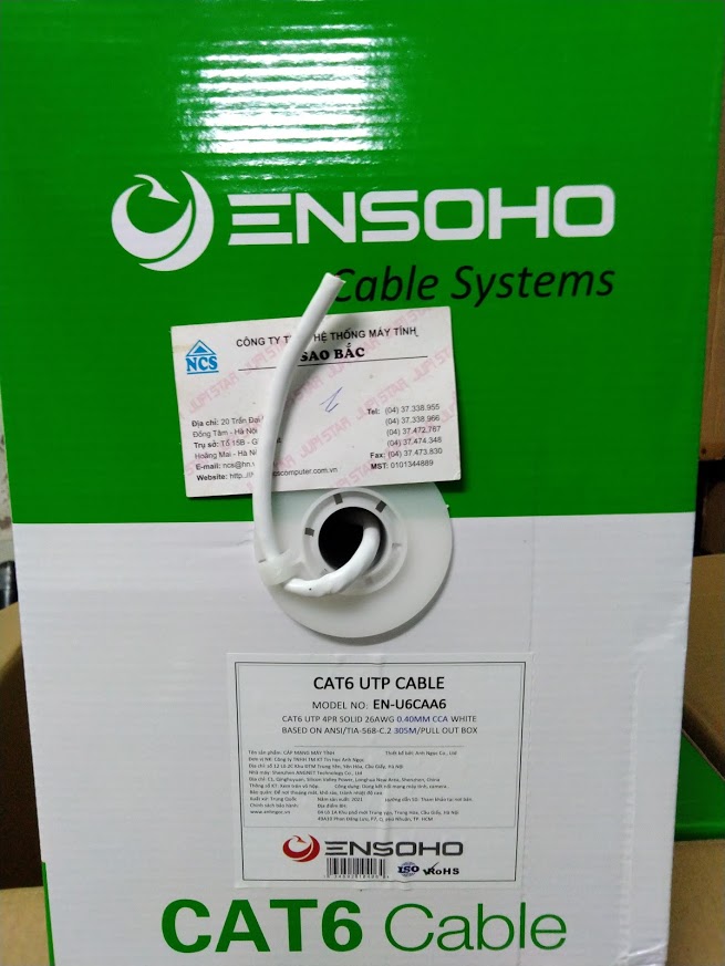 Cable mạng ensoho cat6 305m