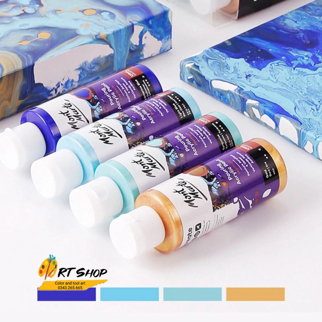Mont Marte Premium Pouring Acrylic Paint, Màu Acrylic Pouring đăng lần 1/2