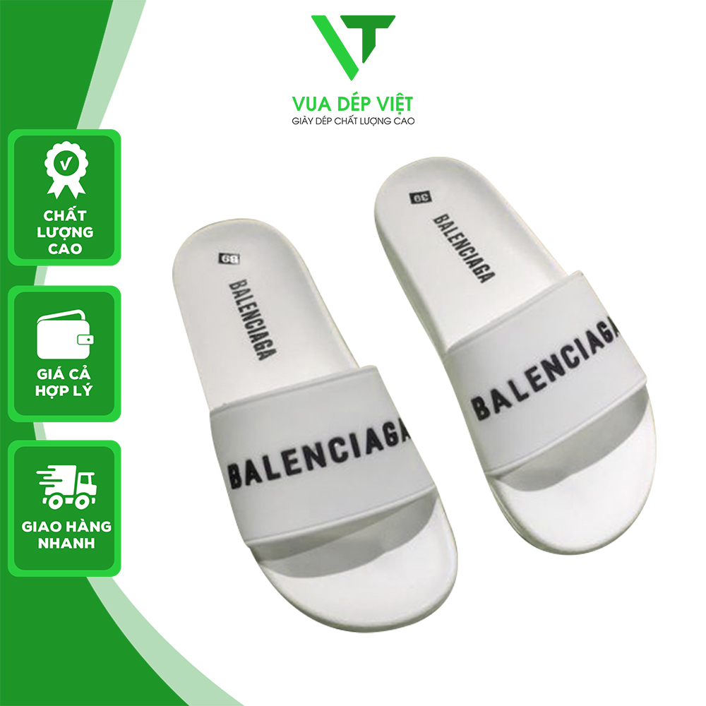 Dép quai ngang nam Balen đế liền trắng DV03 dép nam thời trang siêu nhẹ đế cao chống trơn trượt mang êm chân - Vua Dép Việt