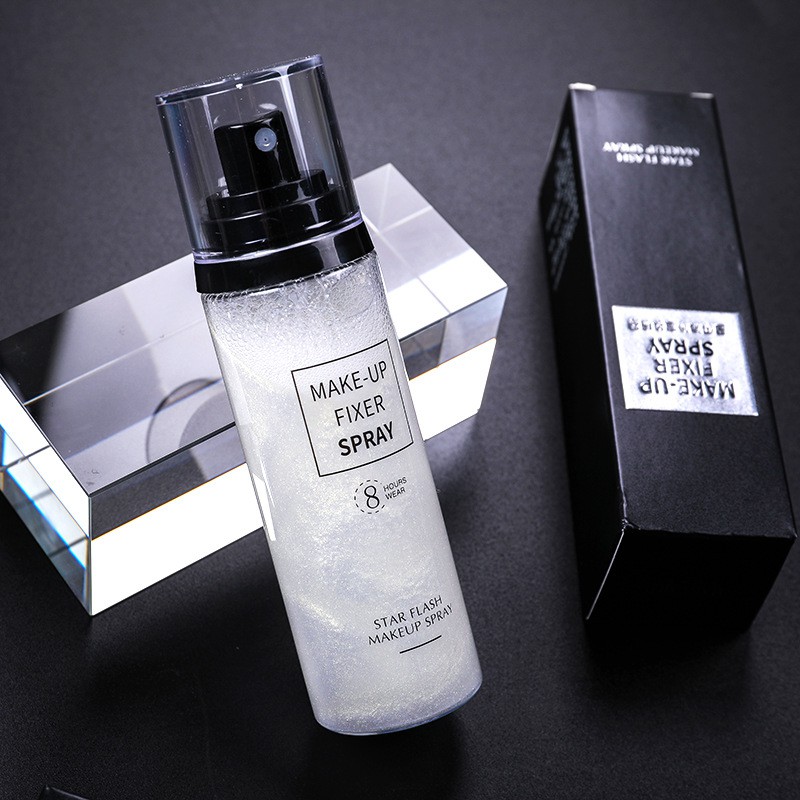 Xịt khoáng khóa lớp trang điểm màu nhũ HANUMU 100ml(khóa trang điểm - khóa makeup(Make up Fixer Spay 8hours)