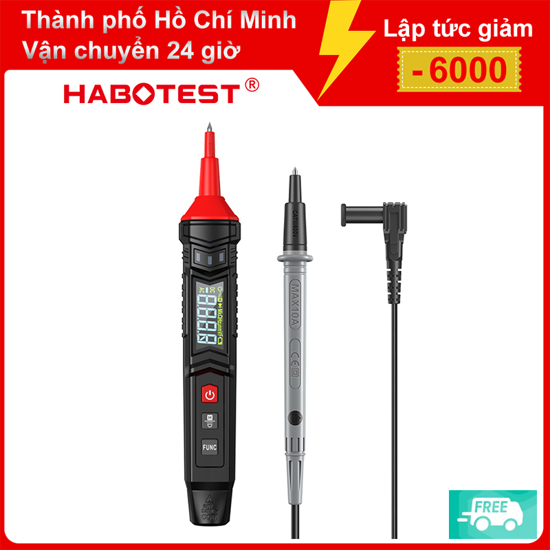 HABOTEST HT121 Bút đa năng kỹ thuật số,Máy kiểm tra điện áp kỹ thuật số đa chức năng thông minh Cảm biến điện áp không tiếp xúc-Bảo hành 1 năm