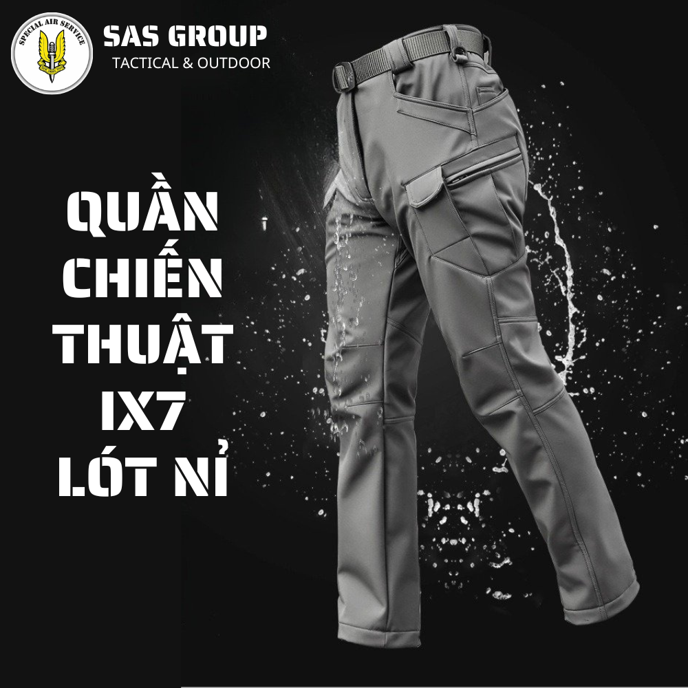 Quần chiến thuật ix7 lót nỉ giữ ấm, quần tactical lót nỉ túi hộp nam