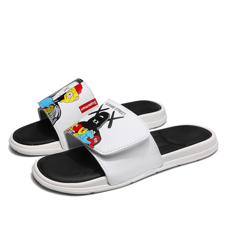 Dép đôi nam nữ quai ngang dán KAws Susame street cao cấp - Dép thời trang unsisex ulzzang hàn quốc đi cực êm chân bền chống trơn trượt độn đế tăng chiều cao dễ phối đồ TH-17