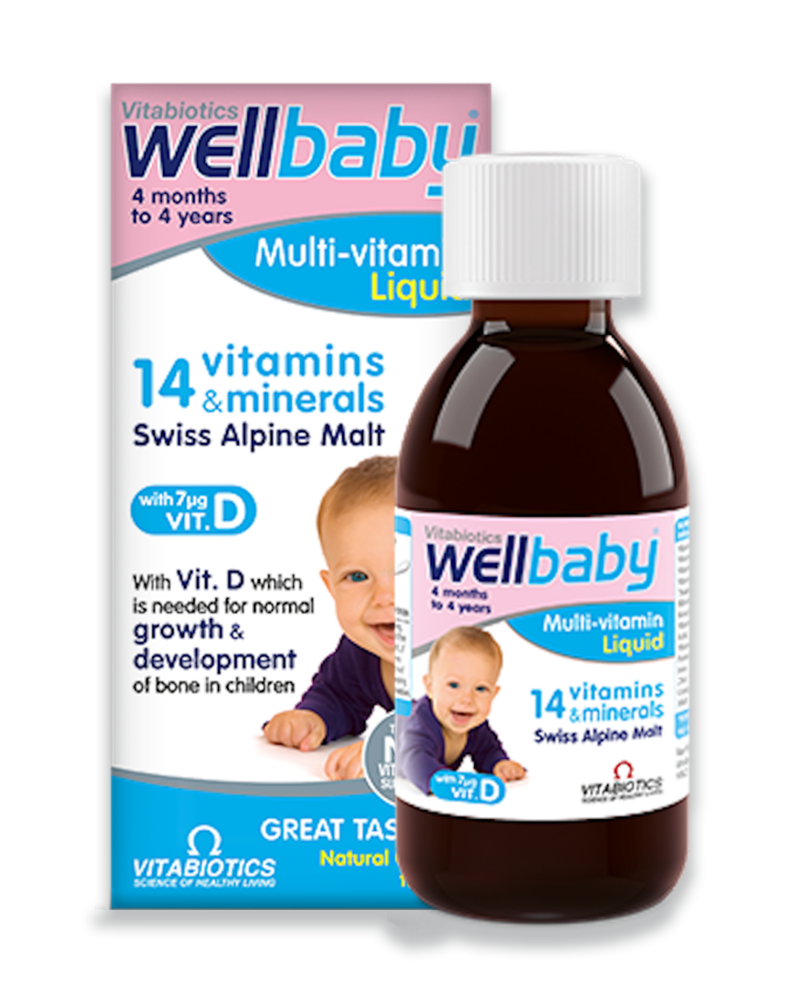 VIÊN UỐNG BỔ SUNG VITAMIN TỔNG HỢP CHO BÉ WELLBABY 150ML  - TĂNG ĐỀ KHÁNG ANH QUỐC