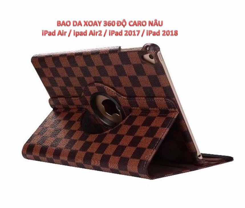 [HCM]Bao da iPad Air iPad Air2 iPad gen 5 iPad gen 6 (9.7inch) xoay 360 độ caro