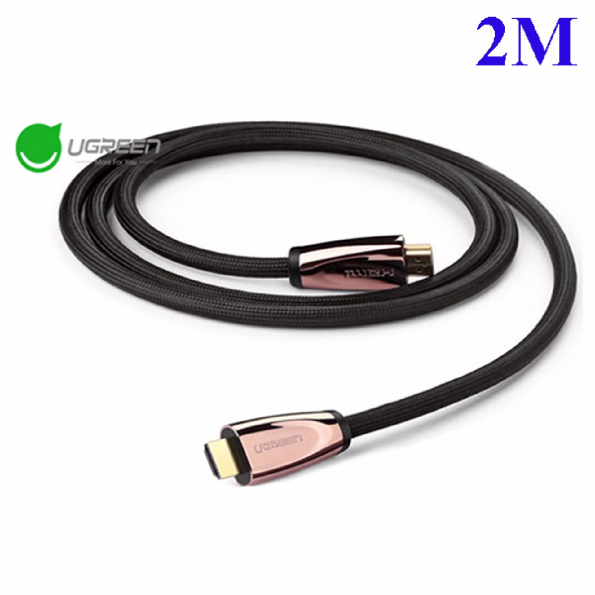 Cáp hdmi 2.0 dài 2m cao cấp hỗ trợ ethernet 3d 4k ugreen ug-30603