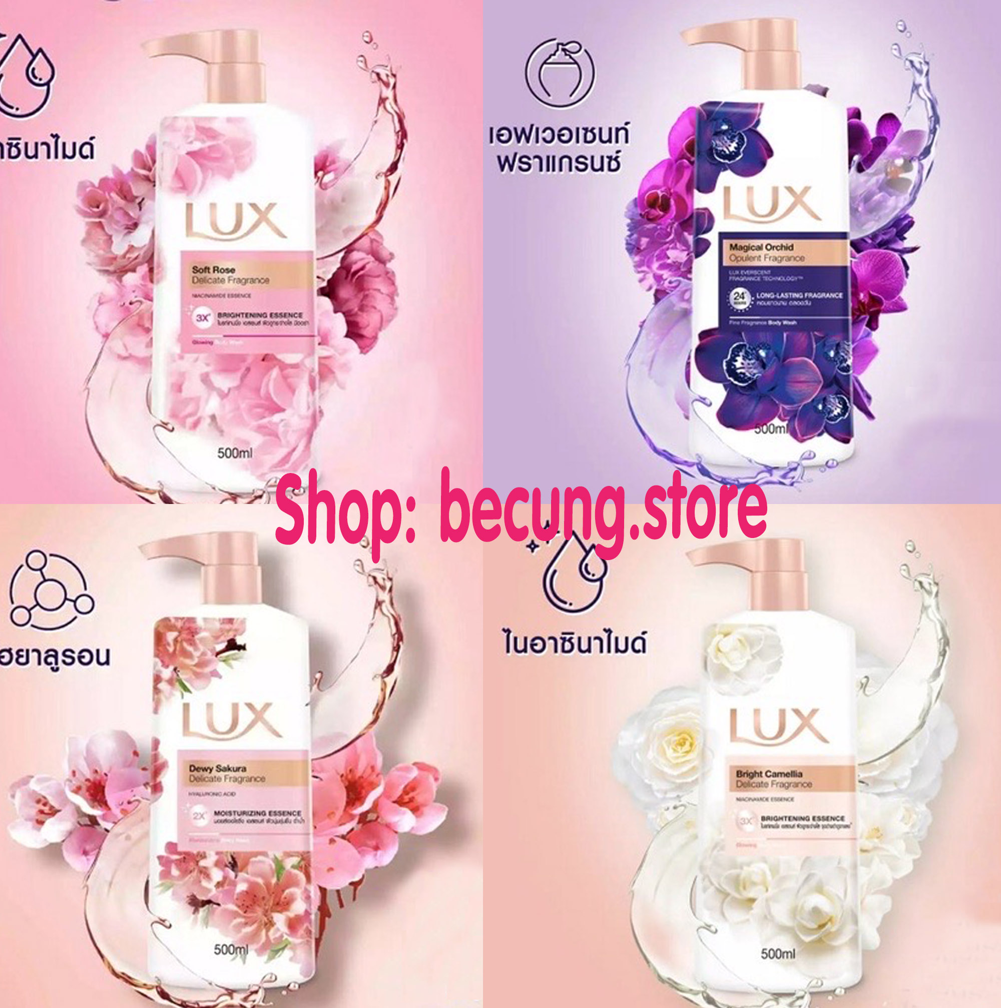01 chai sữa tắm lux thái lan 500ml .