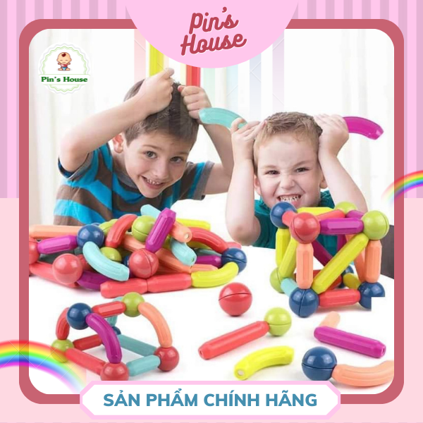 Bộ Lắp Ghép Nam Châm Hình Khối Cho Bé Magnetic Sticks