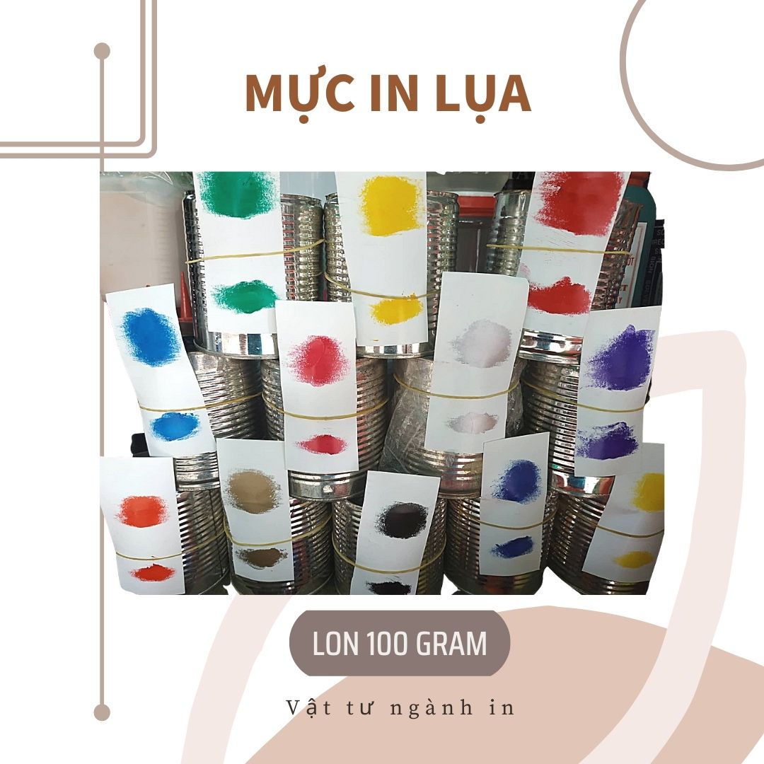 100 gram Mực in lụa trên giấy, thiệp cưới, brochure,catalogue, quảng cáo