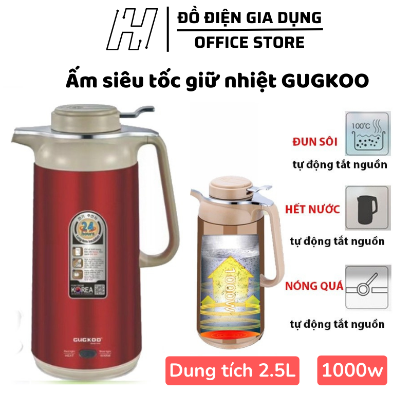 Ấm siêu tốc kiêm bình ủ nhiệt - bình siêu tốc st30 giữ nhiệt 24h - dung tích 2,5l