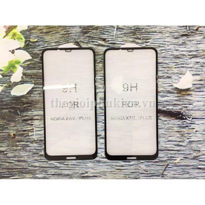 Dán kính cường lực Nokia X7 full tràn màn hình 5D hiệu Glass