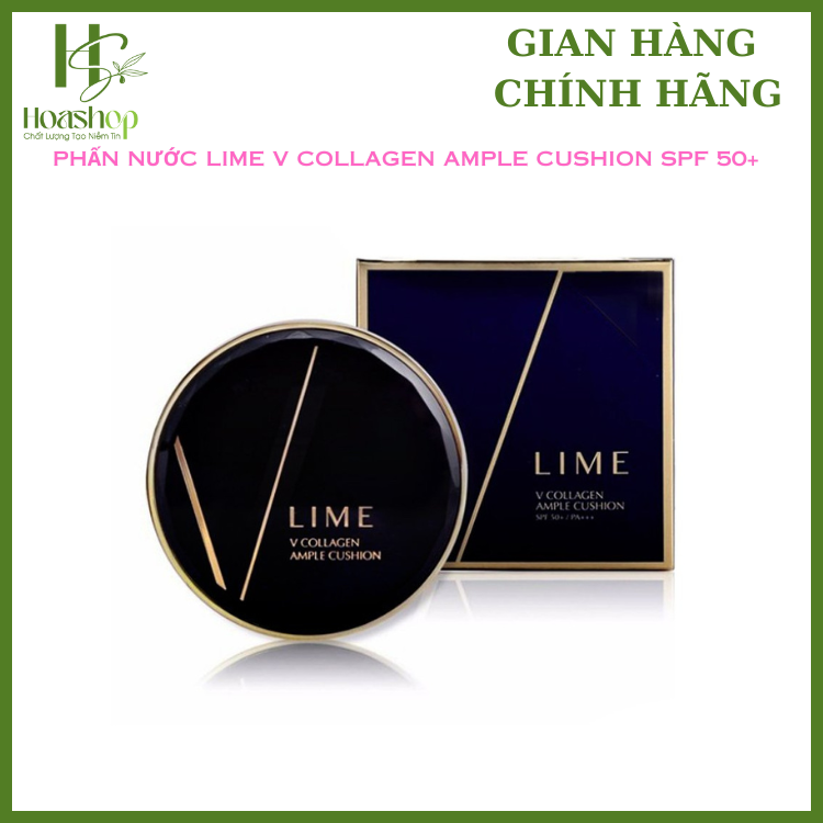 Phấn nước dưỡng ẩm chống lão hóa lime v collagen ample cushion spf50+ pa+++