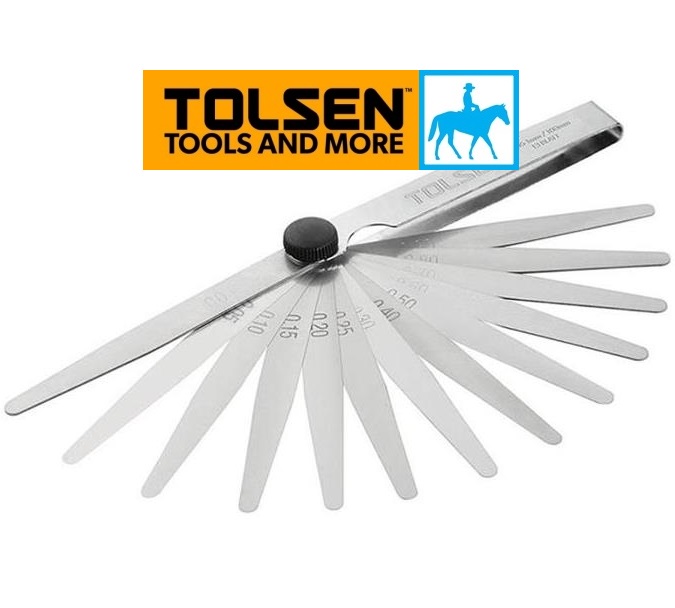 Bộ thước 13 lá 0.05mm 1.00mm feeler gauges 13 blatt tolsen 35044