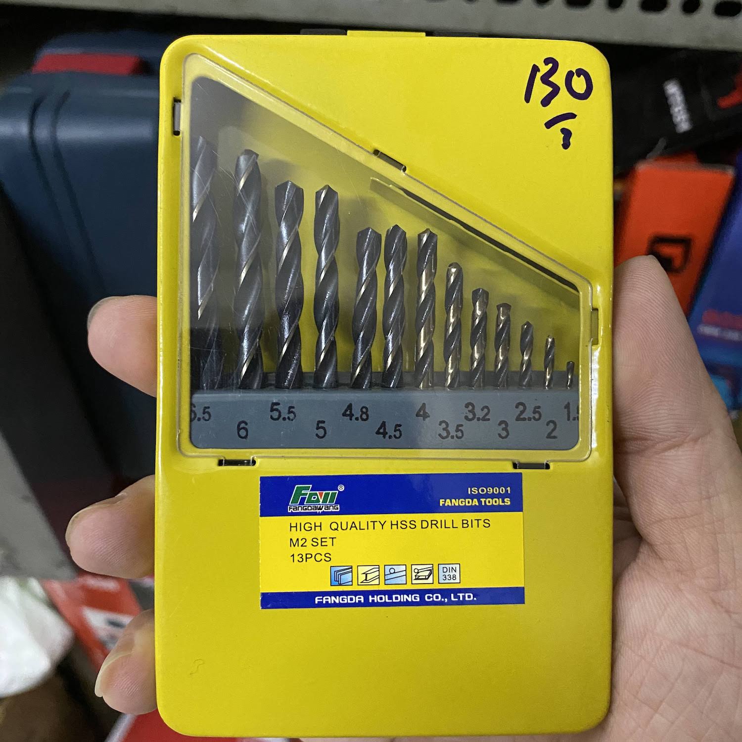Bộ mũi khoan Thép inox sắt 13 mũi từ 1.5 - 6.5 ly loại tốt