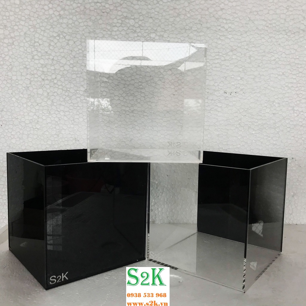 Bể acrylic kích thước 15 x 15 x 15:  CB15 , Siêu trong, siêu nhẹ  hồ mika phù hợp cho nuôi cá betta, cây thủy sinh... có thể dùng kèm theo đèn, bơm, lọc
