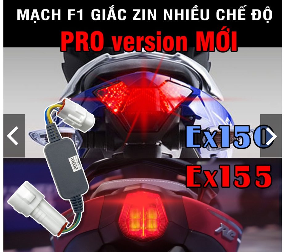 Bộ mạch f1 sẵn giắc zin tạo chớp stop f1 yahama exciter 150/155, nvx, nouvo., ab winner vario