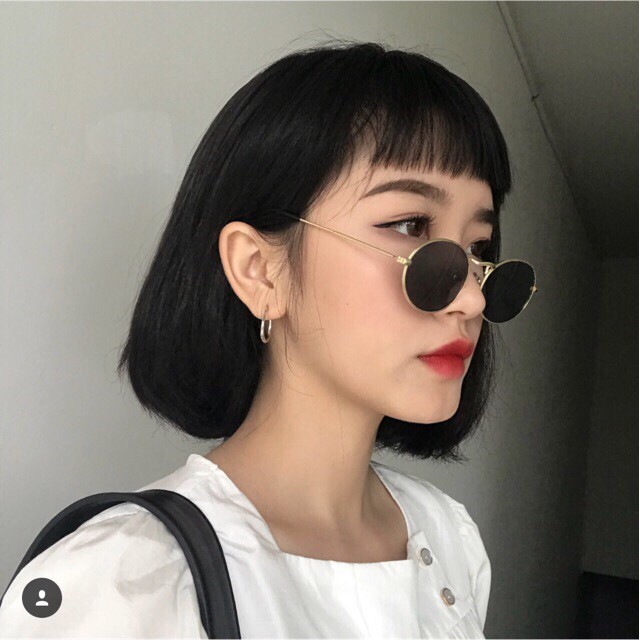 Kính râm thời trang tròn thầy bói tin hin phong cách Ulzzang Hàn Quốc Beo Chan
