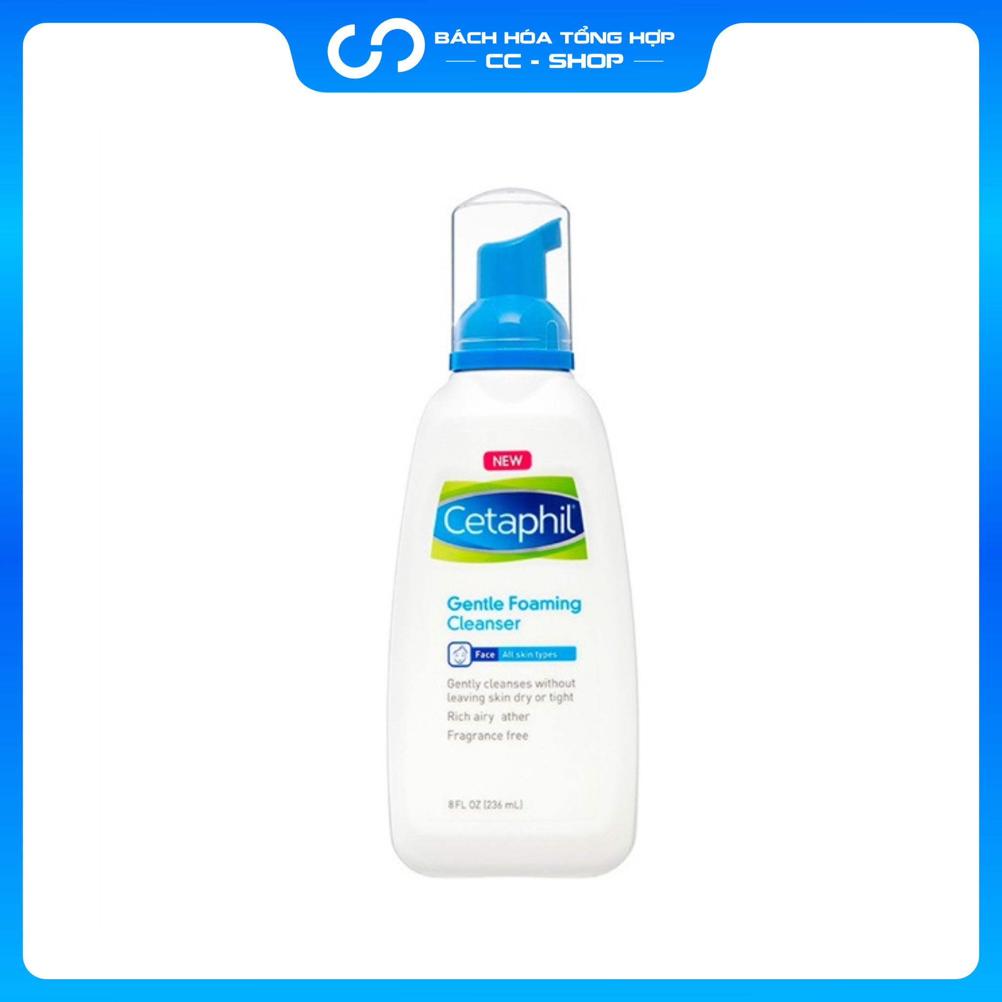 Sữa rửa mặt tạo bọt sẵn cetaphil gentle foaming facial cleanser 236ml